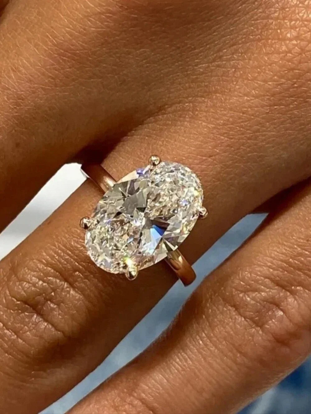 New 4ct IGI Certified Lab Grown Diamond, 14k Yellow Gold